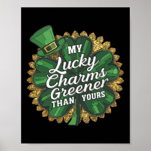 Poster Drôle de St Patrick Ma Chance Plus Verte Que Toi