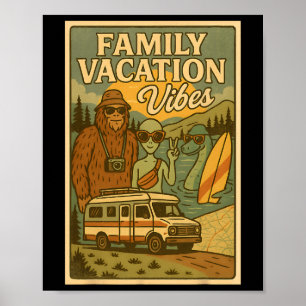 Poster Drôle de vacances d'été de Bigfoot en famille Alie