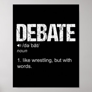 Poster Drôle Débat Équipe Discussion Discours Guerre De P