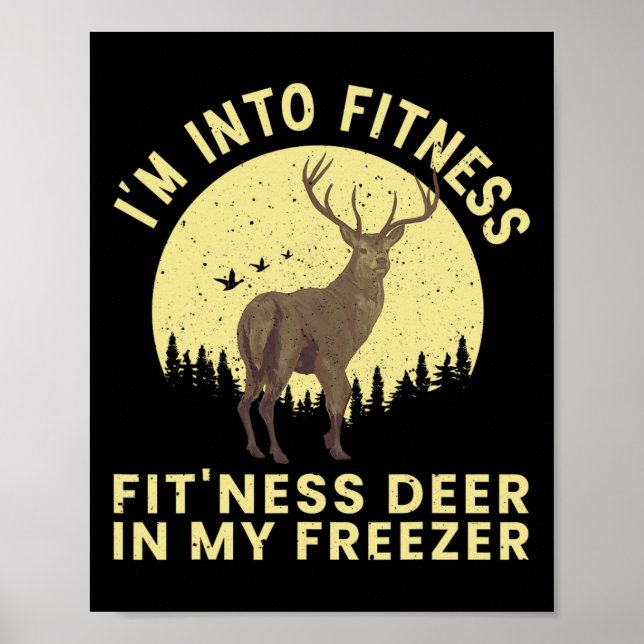 Poster Drôle Deer Chasse Art Pour Hommes Femmes Chasse Fa (Devant)