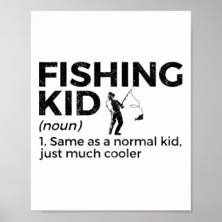 Poster Drôle définition d'enfant de pêche