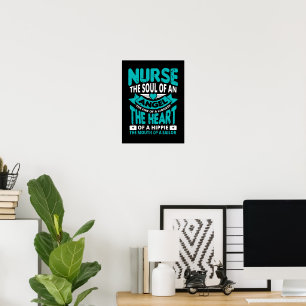 Poster Drôle Définition d'une infirmière de l'art verbal