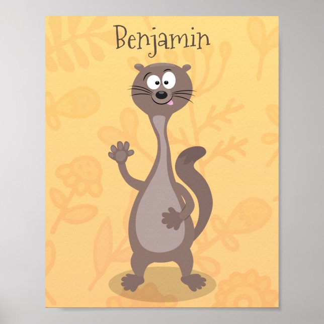 Poster Drôle dessin animé en toile (Devant)