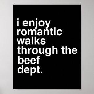 Poster Drôle Dire Viande Bacon Beef Grilling Bbq Lover Gi