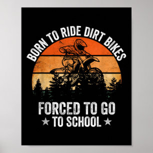 Poster Drôle Dirt Vélo Art Pour Garçons Filles Motocross
