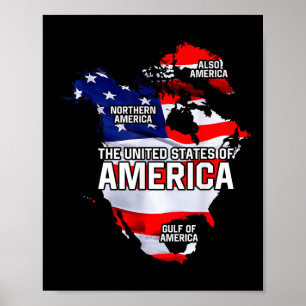 Poster Drôle Donald Trump Drapeau américain Canada Groenl