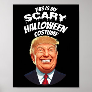 Poster Drôle Donald Trump Effrayant Halloween Gag Préside