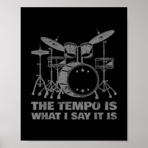 Poster Drôle Drumming Art Pour Hommes Femmes Drumline Dru