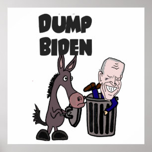 Poster Drôle Dump Joe Biden Cartoon