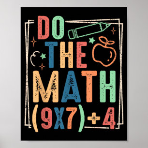 Poster Drôle Fais Le Calcul 67 Mème Six Sept Garçon Fille