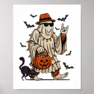 Poster Drôle Fantôme Bigfoot Halloween Costume Sasquatch 