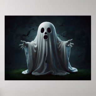 Poster Drôle fantôme d'Halloween