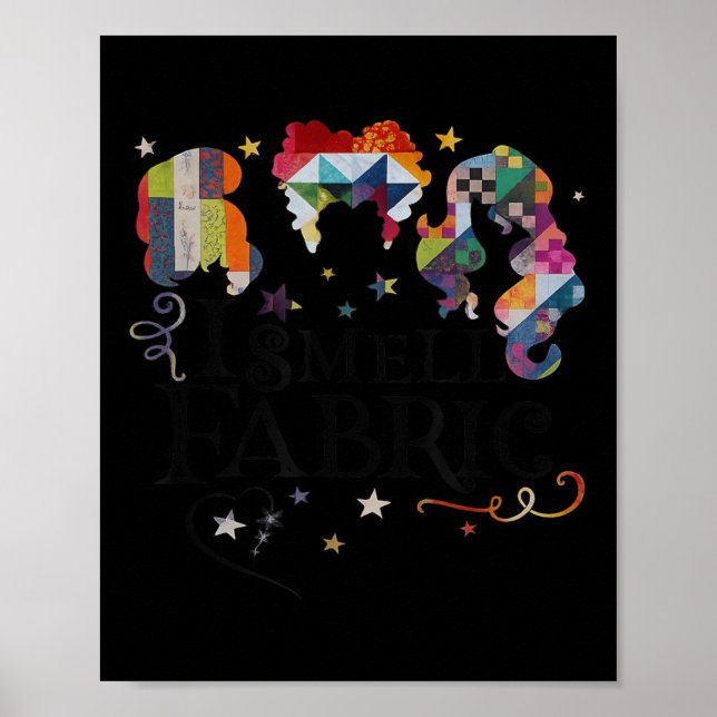 Poster Drôle Femme Quilter Quilter Eau Coudre Je Sens (Devant)