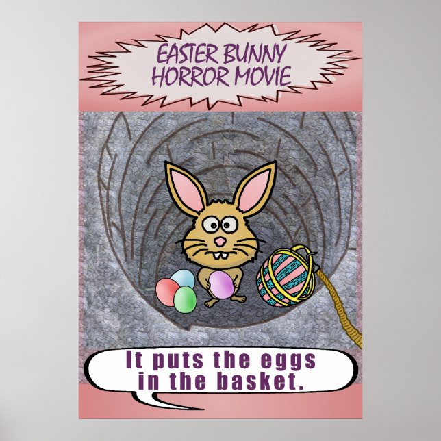 Poster Drôle film d'horreur lapin de Pâques (Devant)