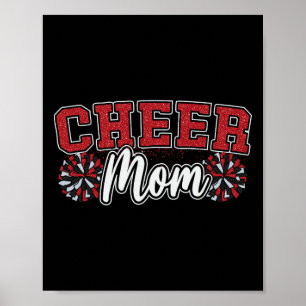 Poster Drôle Fort Fier Acclamation Maman Maman Cheerleadi