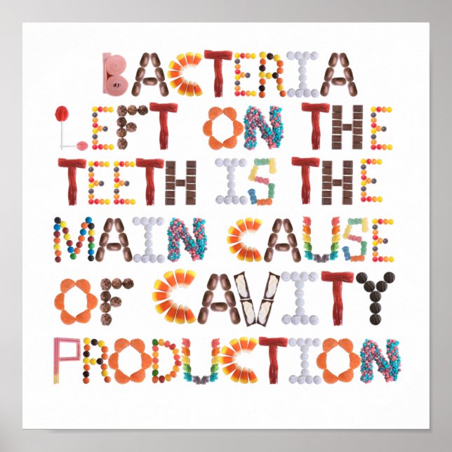 Poster Drôle Halloween Art pour dentiste (Devant)