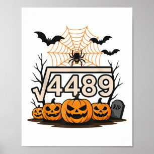 Poster Drôle Halloween Racine Carrée 4489 67 Mème Math Ta