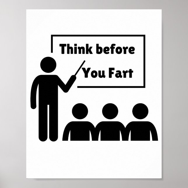 Poster Drôle Humour de Farting (Devant)