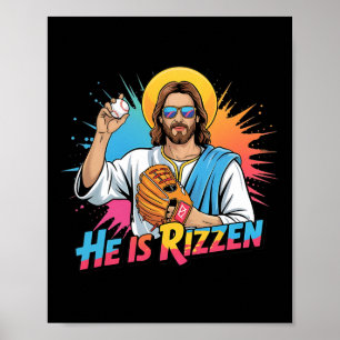 Poster Drôle Il Est Rizzen Jesus Chemise Vendre Garçons E