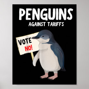 Poster Drôle Je Me Trouve Avec Les Pingouins, Les Pingoui