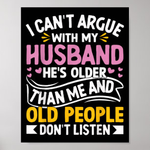 Poster Drôle, je ne peux pas me disputer avec mon mari, l