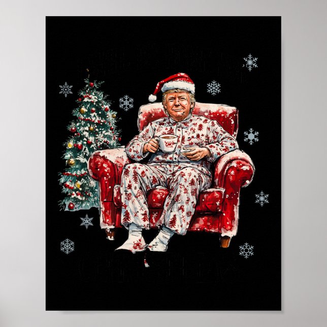Poster Drôle, je serai à la maison pour Noël Humoristique (Devant)