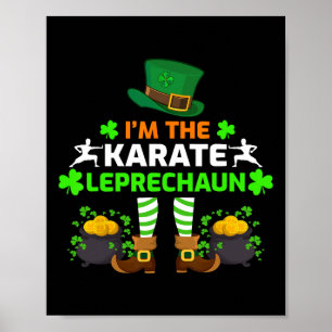 Poster Drôle Je suis le Karate Leprechaun Karate St. Patr