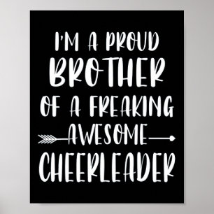 Poster Drôle, je suis un frère cheerleader fier d'une men
