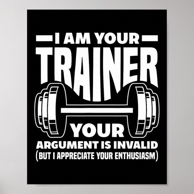 Poster Drôle Je Suis Votre Trainer Gym Personal Trainer C (Devant)