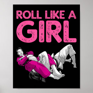 Poster Drôle Jiu Jitsu Art Pour Femmes Filles Enfants Bré
