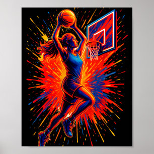 Poster Drôle joueur de basket-ball Lover Sports Team Tie