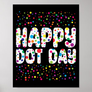 Poster Drôle Jour Joyeux Point Polka Dot Art Étudiants En