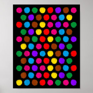 Poster Drôle Jour Joyeux Point Polka Dot Art Étudiants En