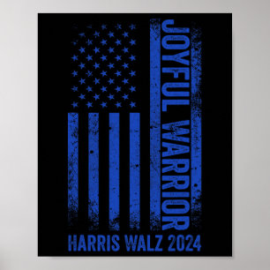Poster Drôle Joyful Warrior Harris Waltz 2024 États-Unis
