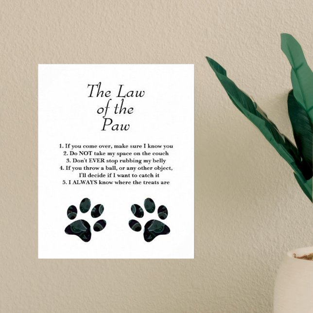 Poster drôle "La Loi du Paw" (Créateur téléchargé)