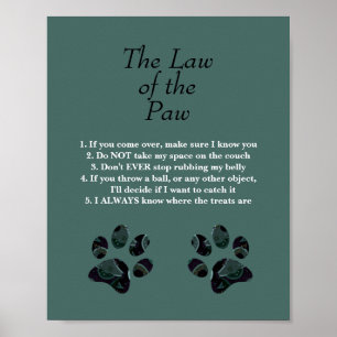 Poster drôle "La Loi du Paw"