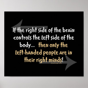 Poster Drôle Les gauchers Disent