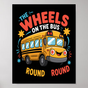 Poster Drôle Les Roues Sur Le Bus
