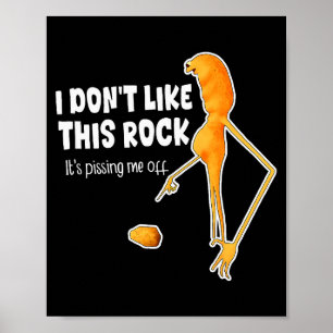 Poster Drôle Marcus Le Ver Memes Je n'aime pas ce Rock