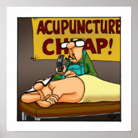 Poster drôle Médicale Acupuncture