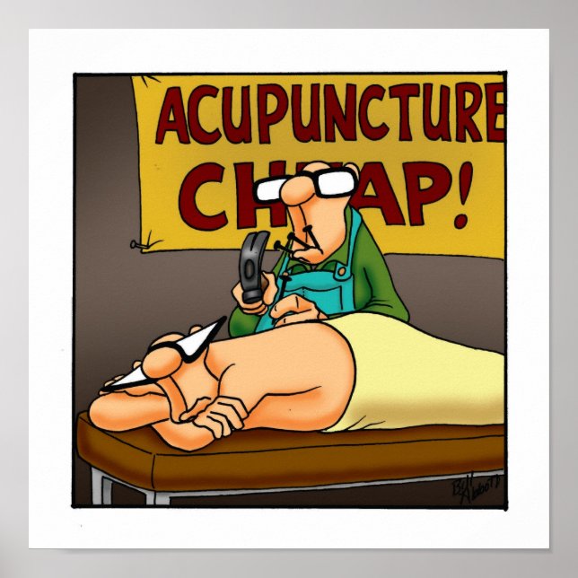 Poster drôle Médicale Acupuncture (Devant)