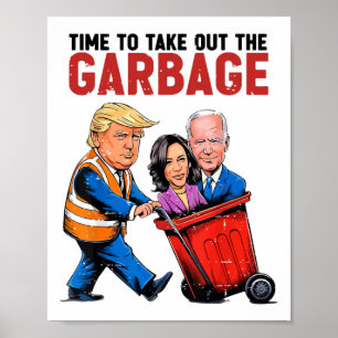 Poster Drôle Mega Trump Président 2024 Le Temps De Sortir