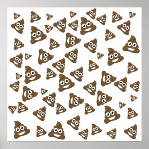 Poster Drôle mignon Poop Emoji Motif