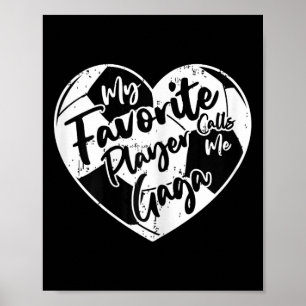 Poster Drôle Mon Joueur Favori M'Appelle Gaga Soccer Ente