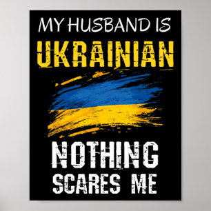Poster Drôle Mon mari est ukrainien Rien ne me fait peur 