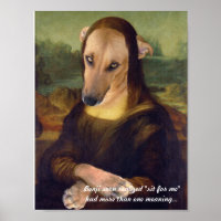 Drôle Mona Lisa Chien chiot