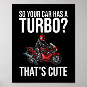 Poster Drôle Moto Vélo Sportbike Cadeau Hommes Femmes Mot