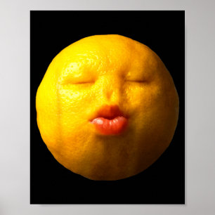 Poster Drôle Niche Citron Mème Ai Fruits