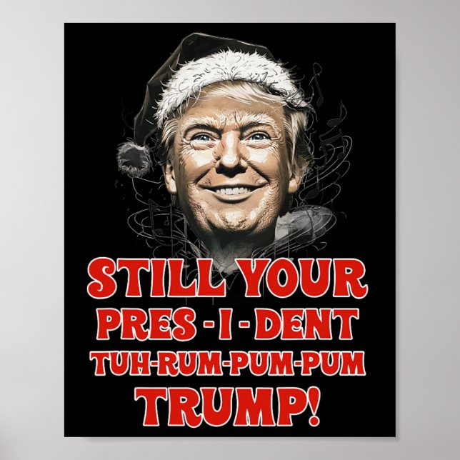 Poster Drôle Noël Président Trump Pyjamas Ugly Chris (Devant)