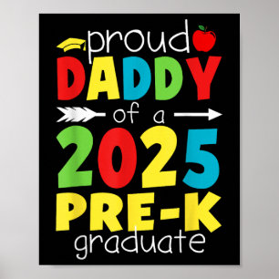 Poster Drôle Papa Fier D'Une Classe De 2025 Pré-Docteur